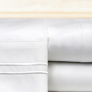 hotel embroidered sheet set white